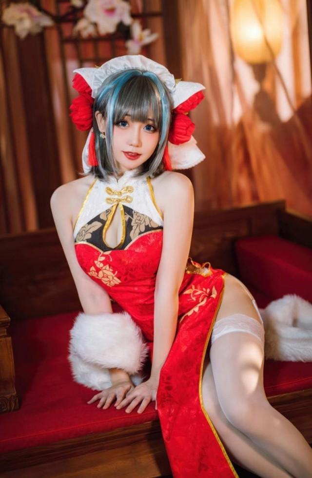 焖焖碳 – NO.046 碧蓝航线-柴郡新春旗袍[29P-180MB]