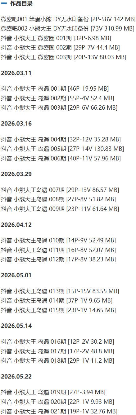 小熊大王 – 微密圈写真&视频合集【持续更新中】-1