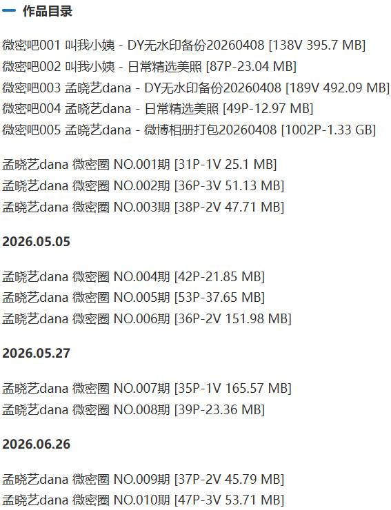 孟晓艺dana – 微密圈等写真&视频合集【持续更新中】-1 孟晓艺dana – 微密圈等写真&视频合集【持续更新中】-1